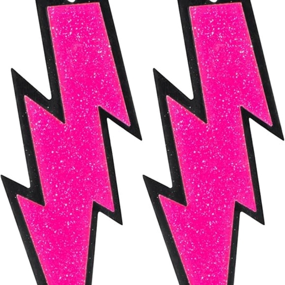 NWOT 80s Pink Accessories Women Lace Headband Earrings, Leg Covers, Bracelets - Picture 12 of 12